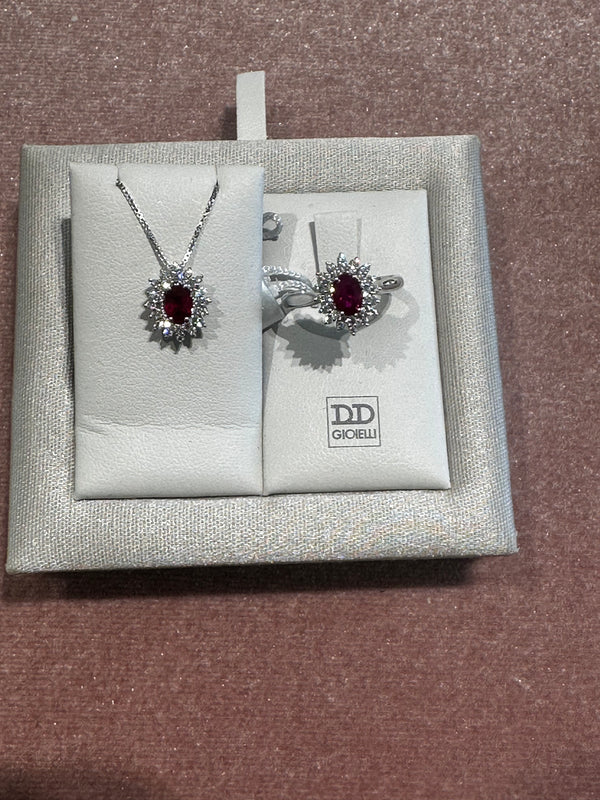 Ciondolo anello rubino