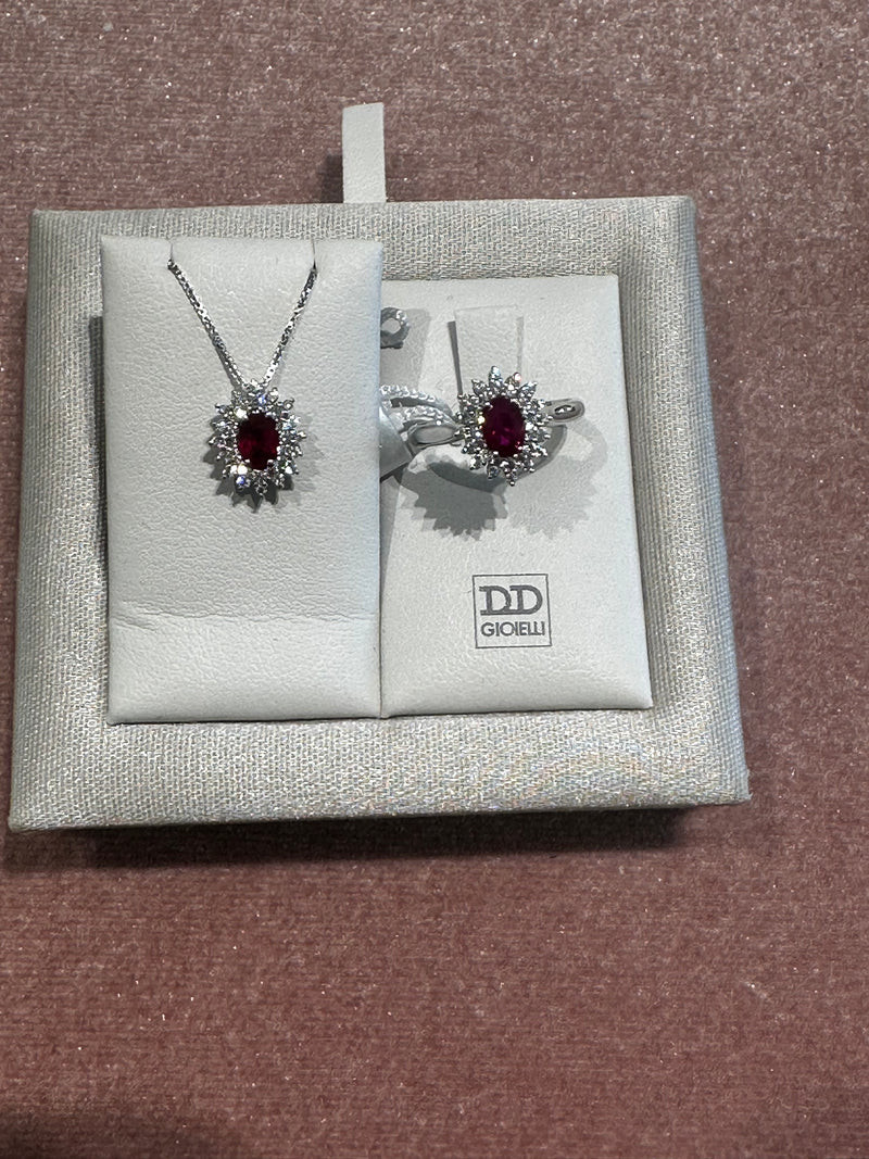 Ciondolo anello rubino