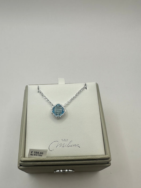 Collana topazio azzurra