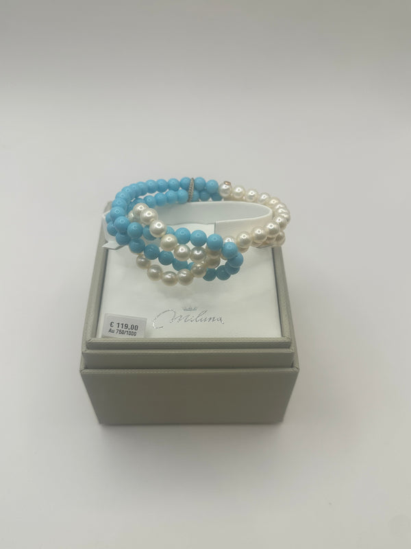 Bracciale perle e turchese