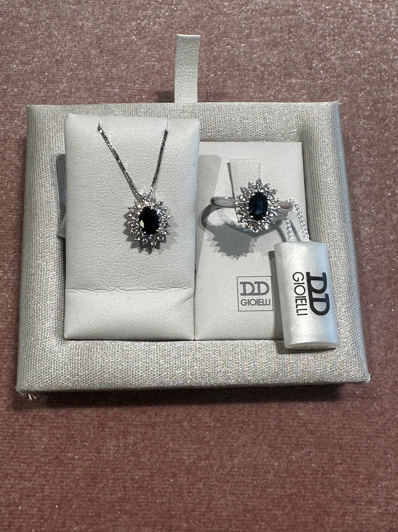 Anello e ciondolo zaffiro
