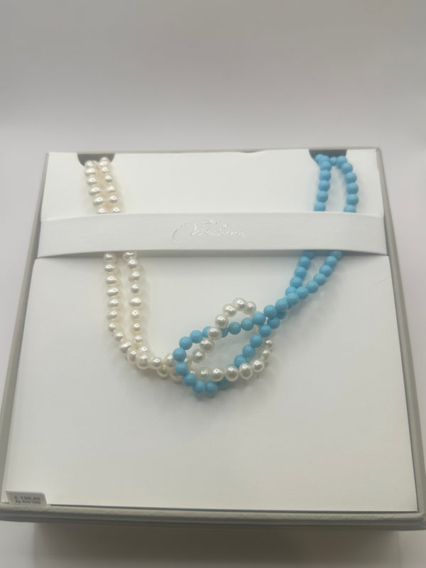 Collana perle e turchese