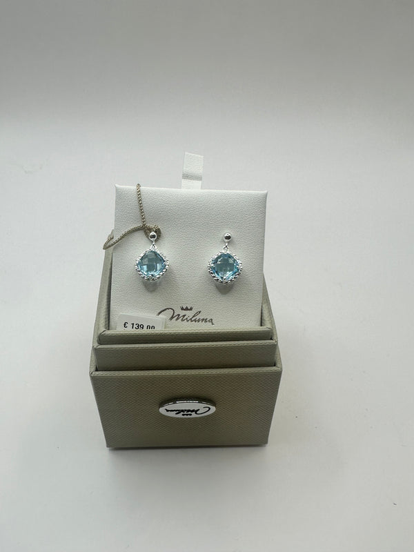 Orecchini argento e topazio a goccia