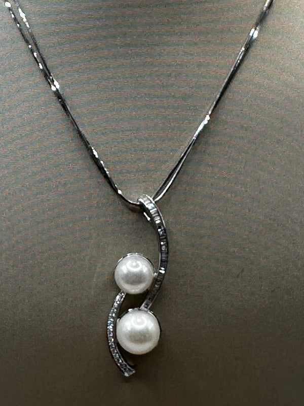 Marika collana perle e diamanti