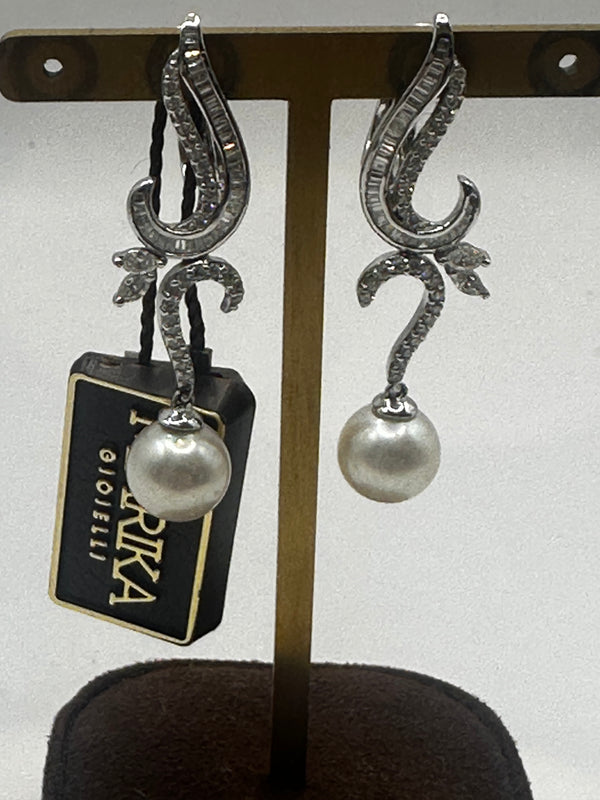 Orecchini perle e diamanti